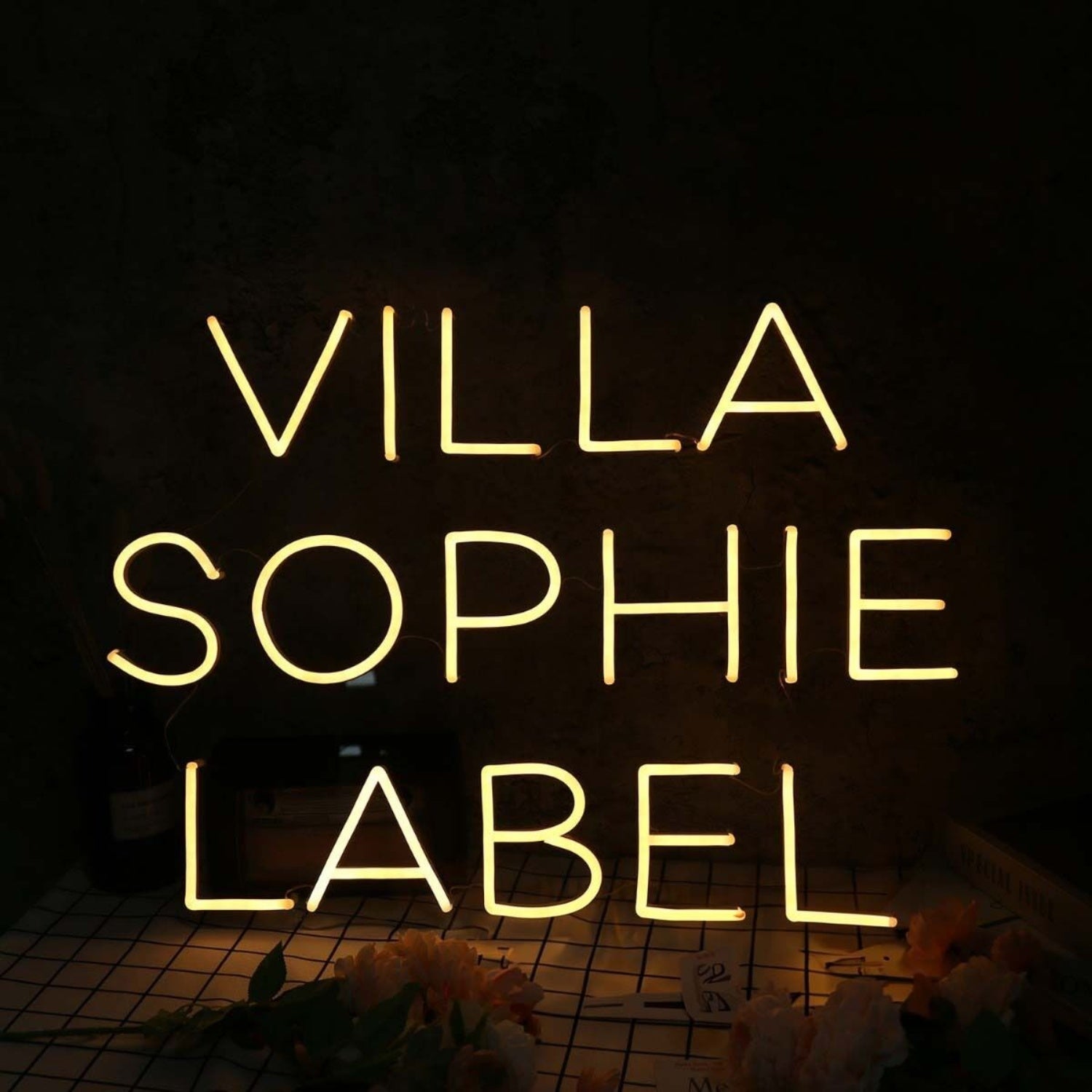 Villa Sophie Label Yellow Led Neon Sign - Shineneon