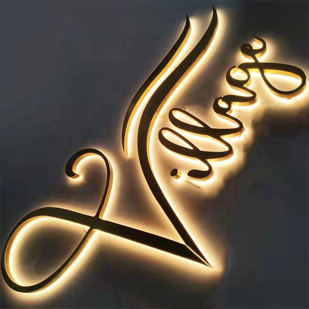 Village 3D Backlit Channel Letters Led Light Sign - Shineneon
