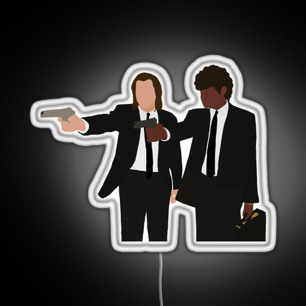 Vincent And Jules From Pulp Fiction Rgb Led Neon Sign Pop Wall Art
