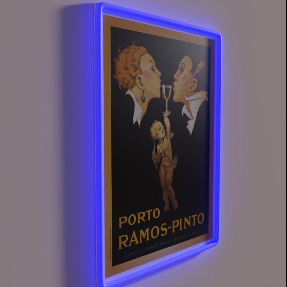 Vintage Advertising Poster Porto Ramos Pinto Rgb Led Neon Sign - Shineneon