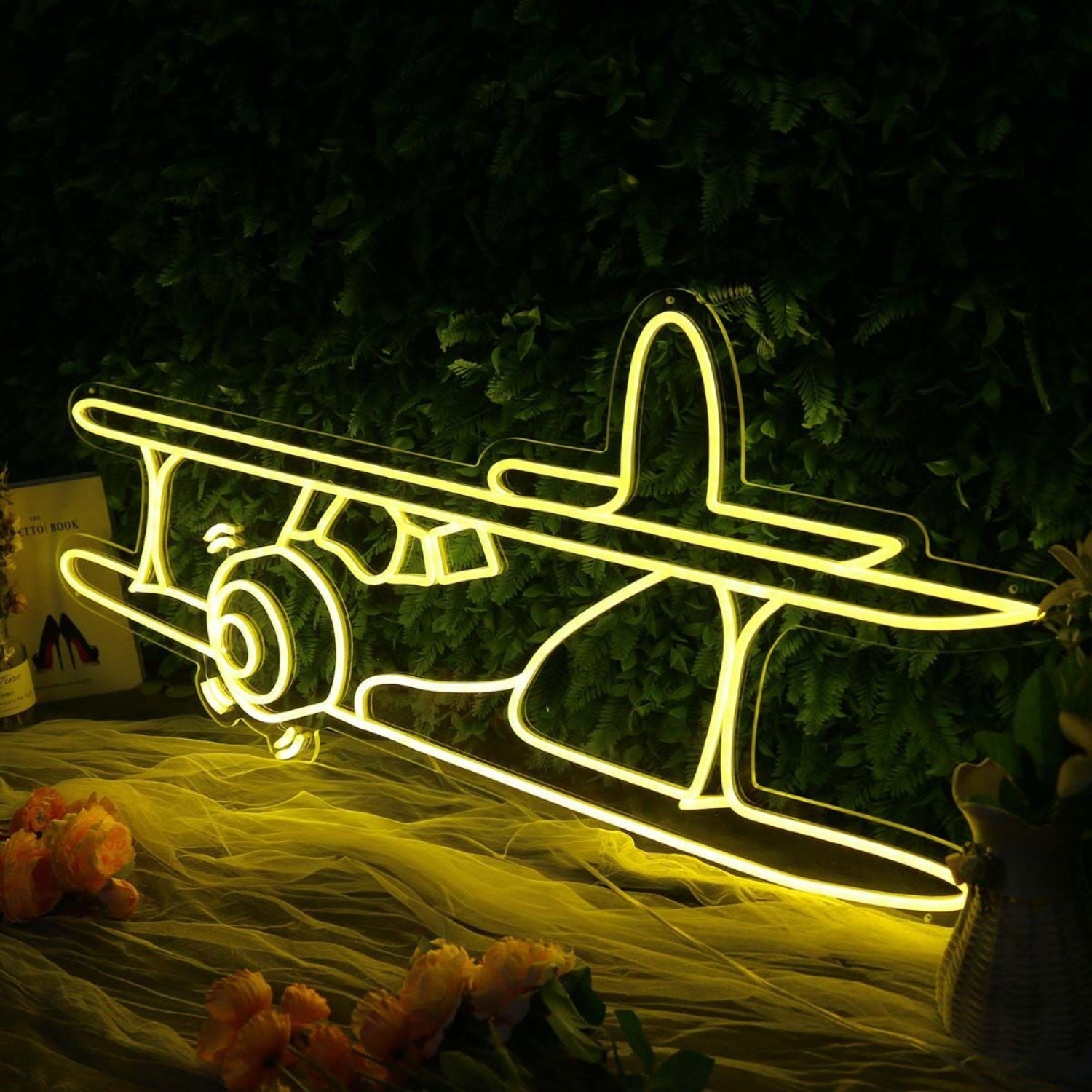 Vintage Aircraft Yellow Led Neon Sign - Shineneon