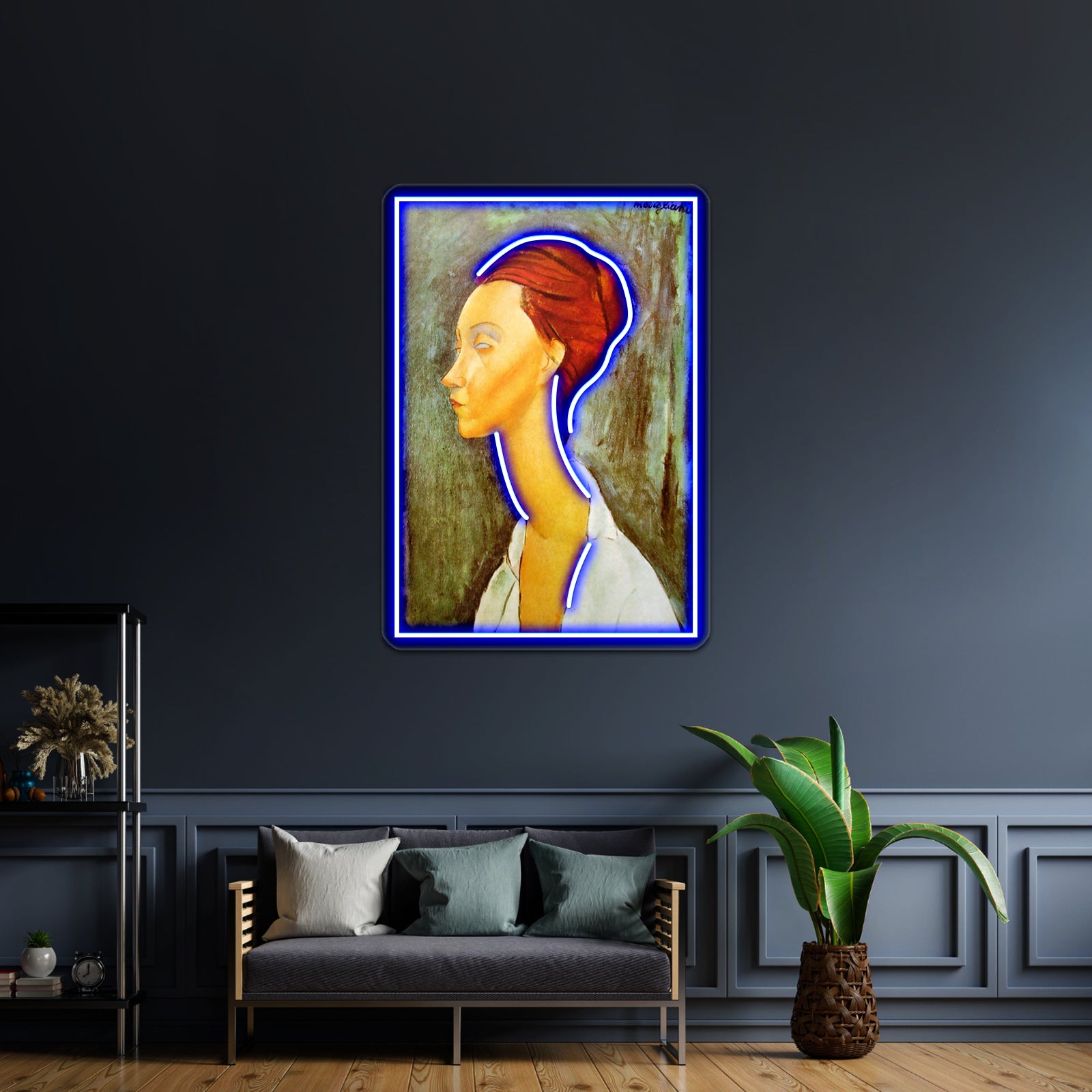 Vintage Amedeo Modigliani Portrait Of Lunia Circa 1920 Fine Art Wall Artwork Neon Signs | Shineneon