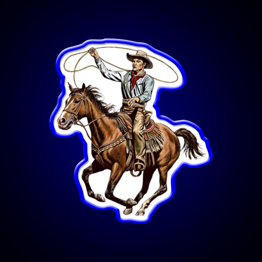 Vintage American Cowboy Whiskey Drink Bar Led Neon Sign Rgb Color