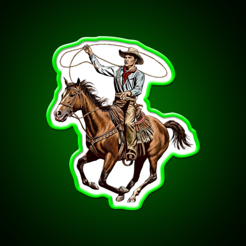 Vintage American Cowboy Whiskey Drink Bar Led Neon Sign Rgb Color