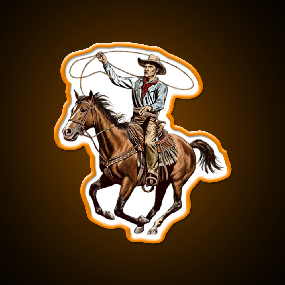 Vintage American Cowboy Whiskey Drink Bar Led Neon Sign Rgb Color