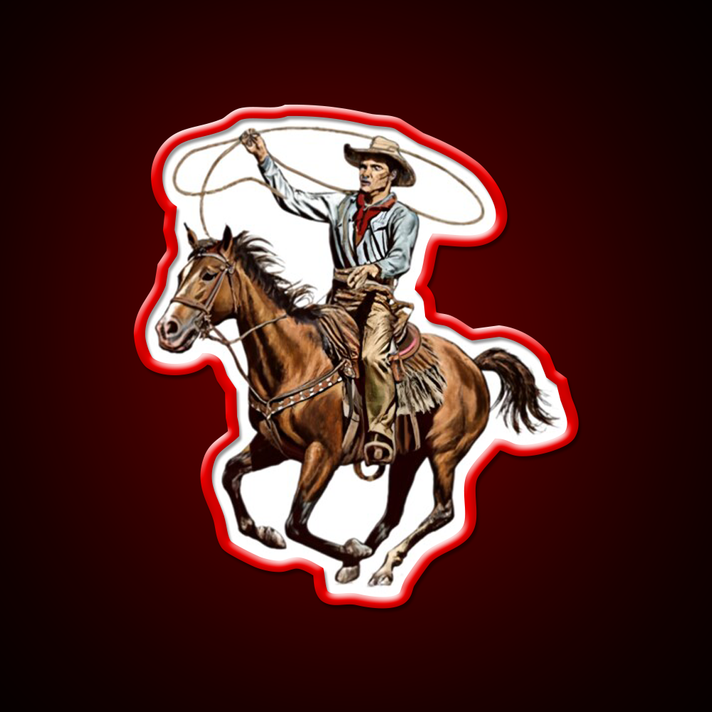 Vintage American Cowboy Whiskey Drink Bar Led Neon Sign Rgb Color