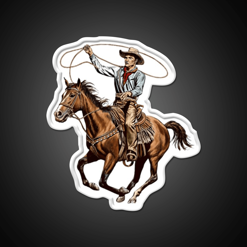 Vintage American Cowboy Whiskey Drink Bar Led Neon Sign Rgb Color - Shineneon