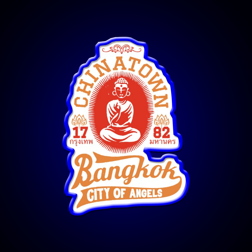Vintage Bangkok Buddha Logo Asian Cultural Led Neon Sign Wall Art Rgb Color - Shineneon