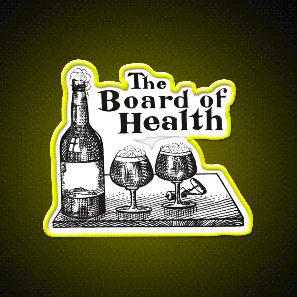 Vintage Beer Ad Board Of Health Beer Bar Decor Led Neon Sign Rgb Color - Custom LED neon sign front view