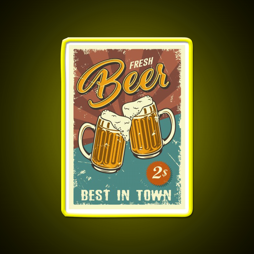 Vintage Beer Man Cave Bar Led Neon Sign Rgb Color