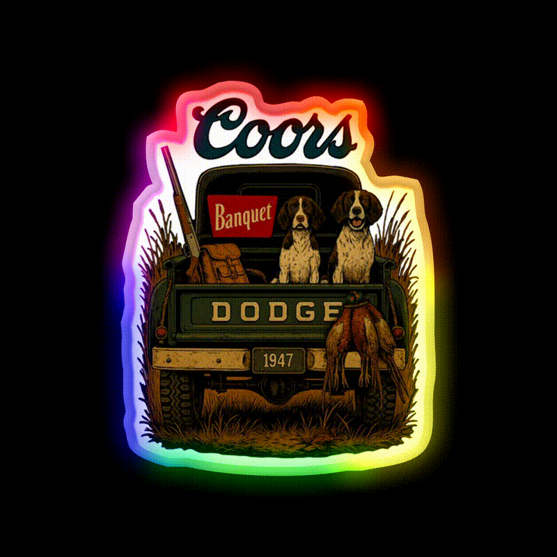 Vintage Beer Truck Beer Bar Decor Led Neon Sign Business Led Sign Rgb Color - LED neon sign close-up detail