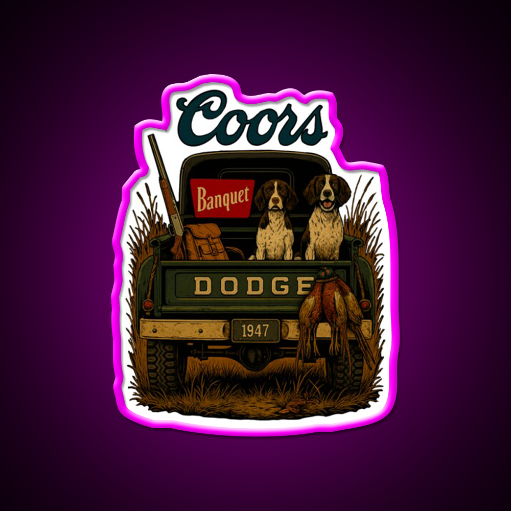 Vintage Beer Truck Beer Bar Decor Led Neon Sign Business Led Sign Rgb Color - Neon sign mounted on wall in room