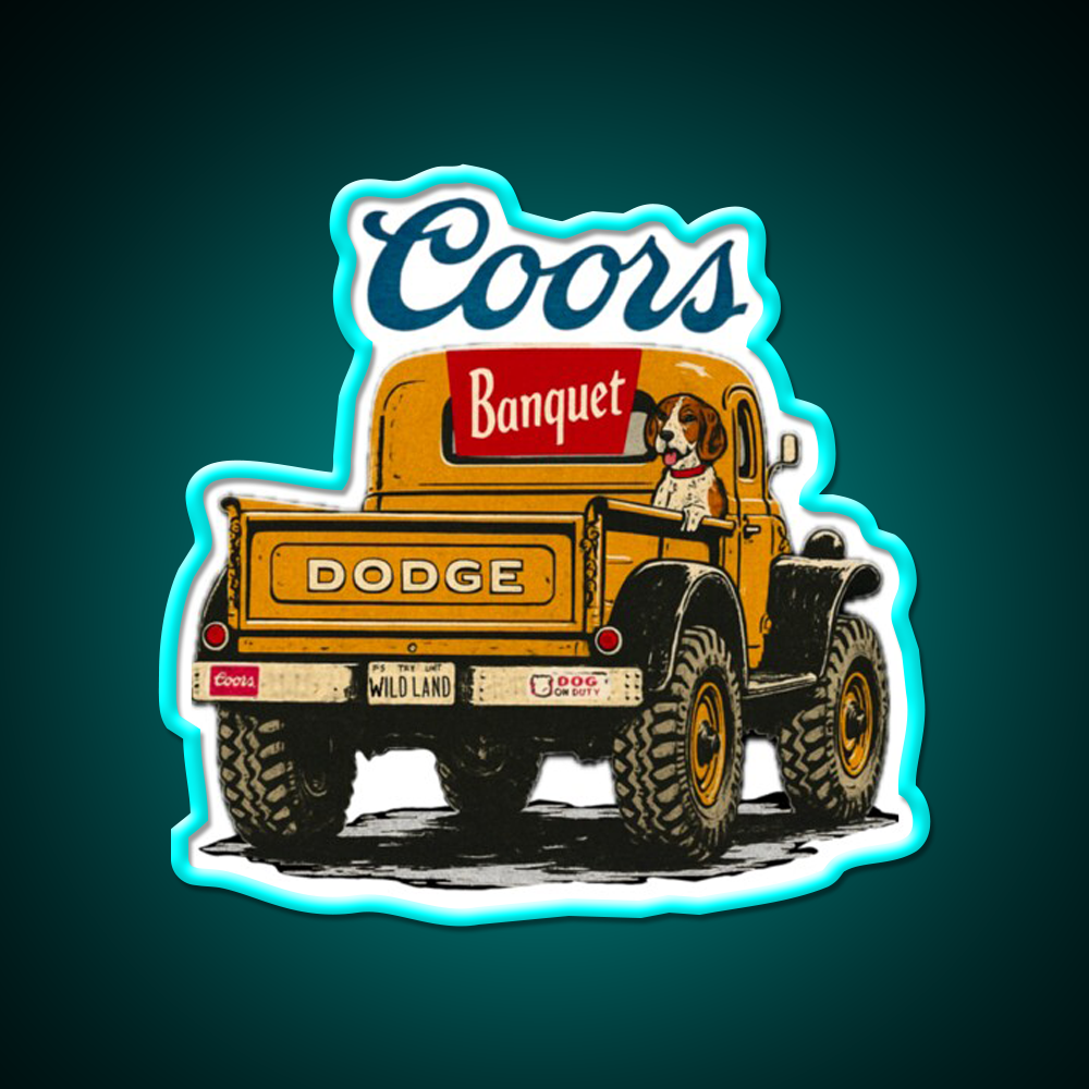 Vintage Beer Truck Beer Bar Decor Led Neon Sign Business Neon Sign Rgb Color - Size and dimension reference