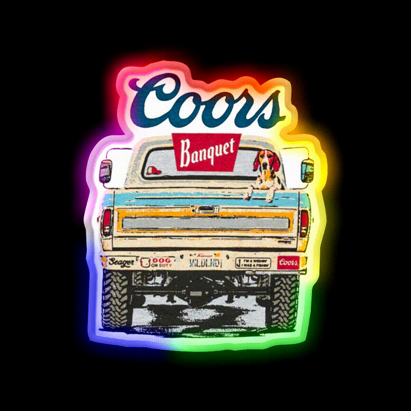 Vintage Beer Truck Beer Bar Decor Led Neon Sign Rgb Color - LED neon sign close-up detail