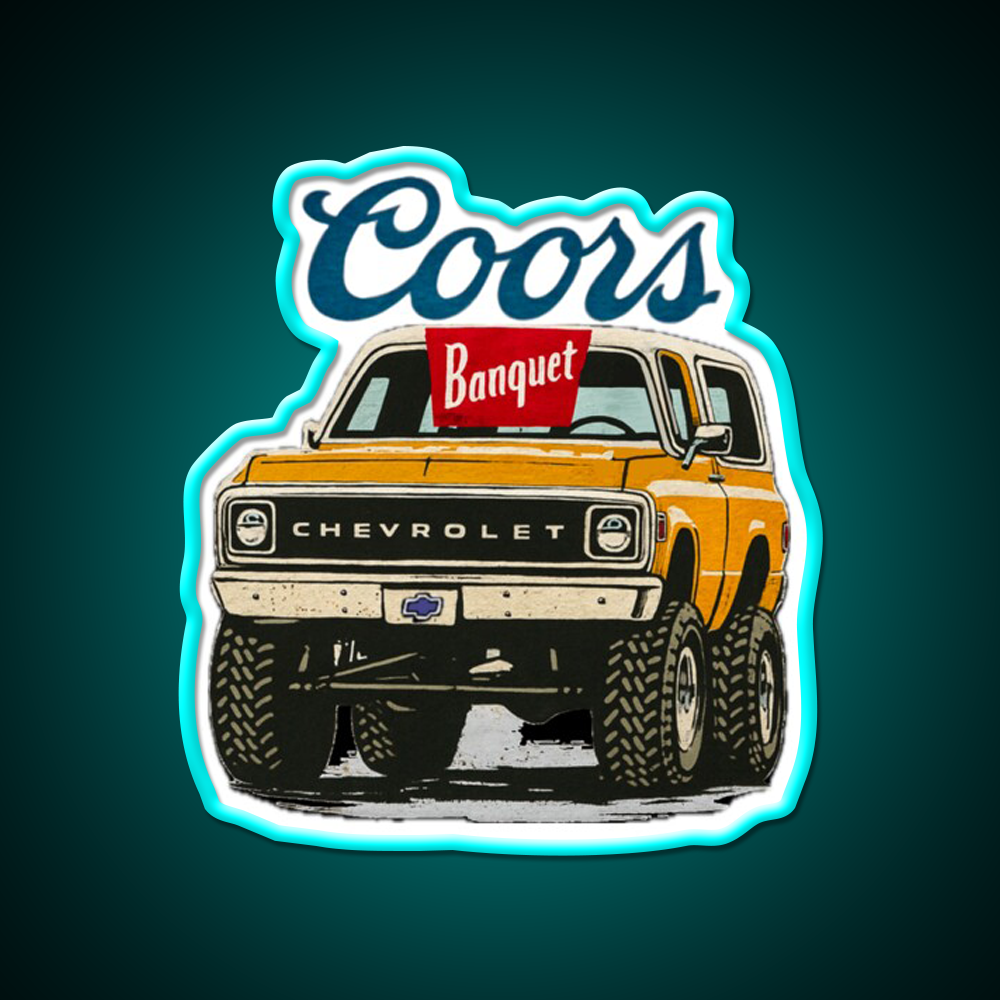Vintage Beer Truck Beer Bar Decor Led Neon Sign Wall Art Rgb Color - Size and dimension reference