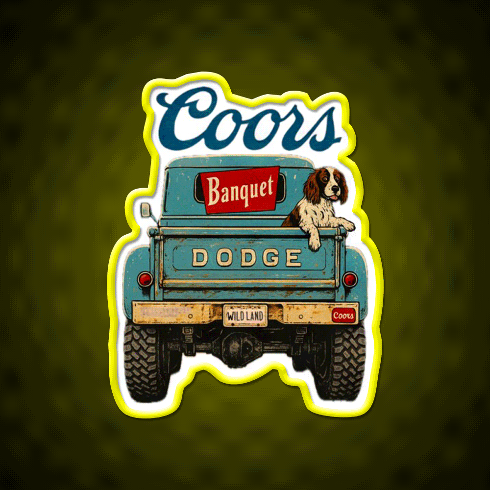 Vintage Beer Truck Beer Bar Decor Led Neon Sign Wall Decor Rgb Color - Custom LED neon sign front view