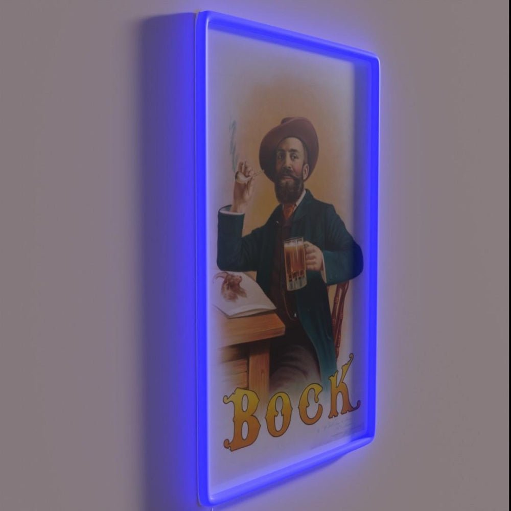 Vintage Bock Beer Poster Bock Beer 1894 Rgb Led Neon Sign - Shineneon