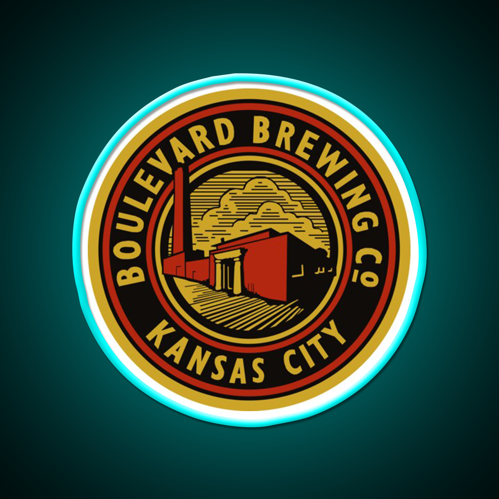 Vintage Boulevard Beer Co Bottle Cap Beer Bar Decor Led Neon Sign Rgb Color - Size and dimension reference