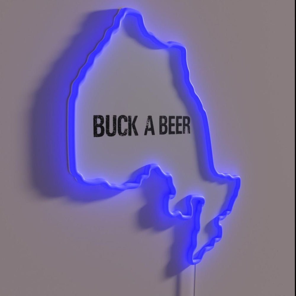 Vintage Buck A Beer Ontartio Canada Map Beer Rgb Led Neon Sign - Shineneon