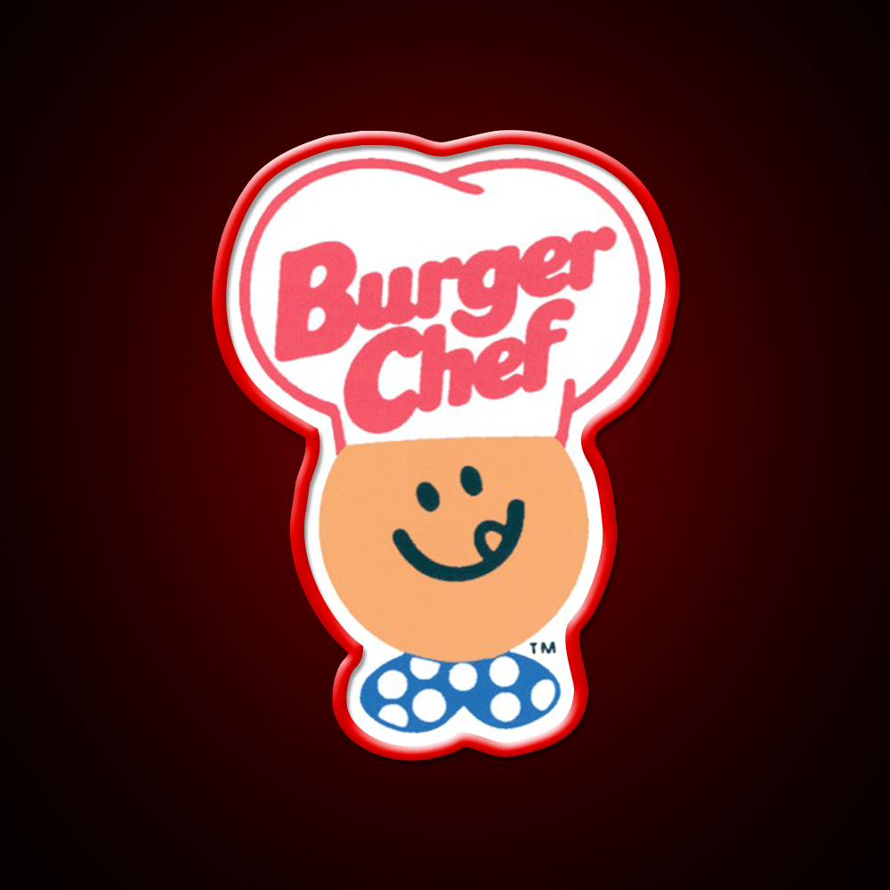 Vintage Burger Chef Fast Food Led Neon Sign For Burger Place Wall Art Rgb Color - Shineneon