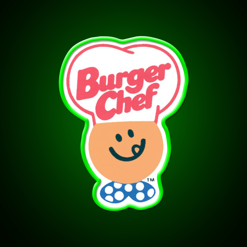 Vintage Burger Chef Fast Food Led Neon Sign For Burger Place Wall Art Rgb Color - Shineneon