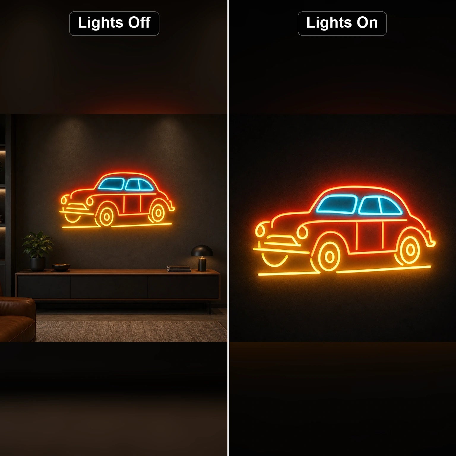 Vintage Car Profile LED Neon Sign - Shineneon