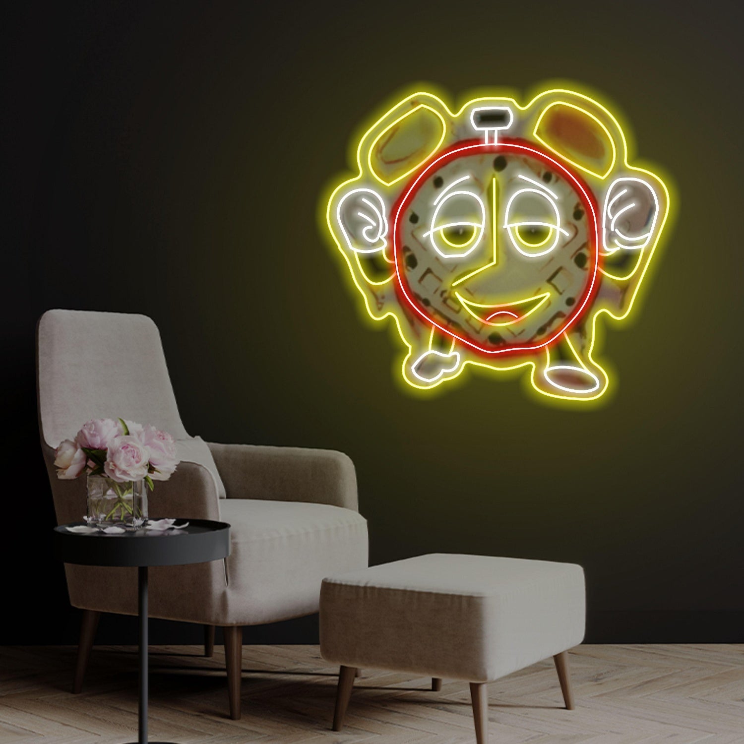 Vintage Cartoon Alarm Clock Led Neon Sign For Home Cafe Decor | Shineneon