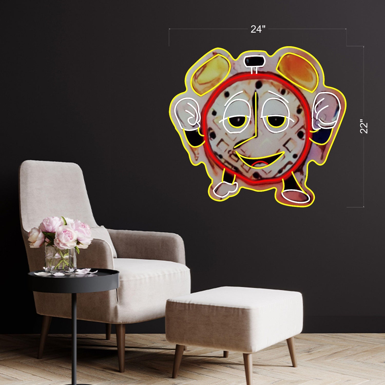 Vintage Cartoon Alarm Clock Led Neon Sign For Home Cafe Decor | Shineneon