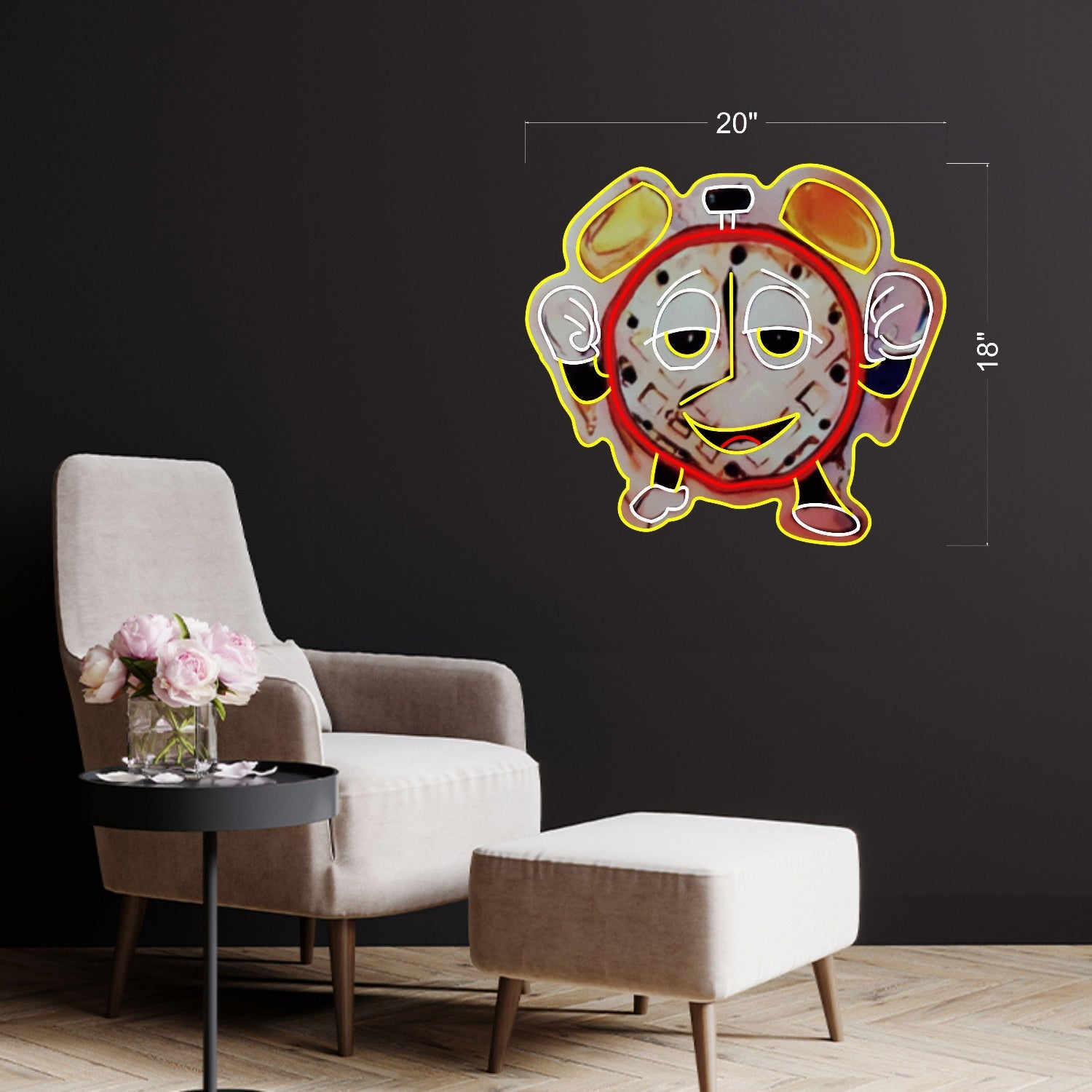 Vintage Cartoon Alarm Clock Led Neon Sign For Home Cafe Decor | Shineneon