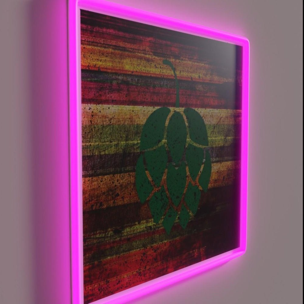 Vintage Craft Beer Hop Graphic Rgb Led Neon Sign - Shineneon