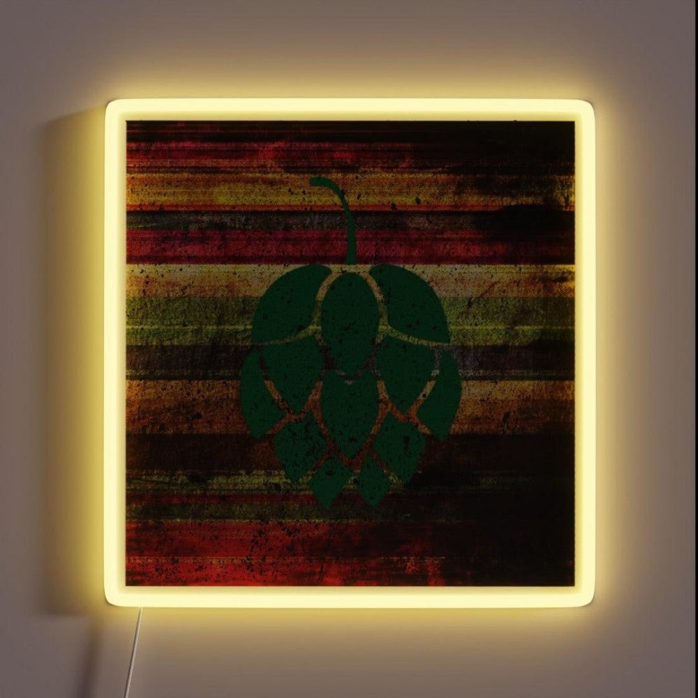Vintage Craft Beer Hop Graphic Rgb Led Neon Sign - Shineneon