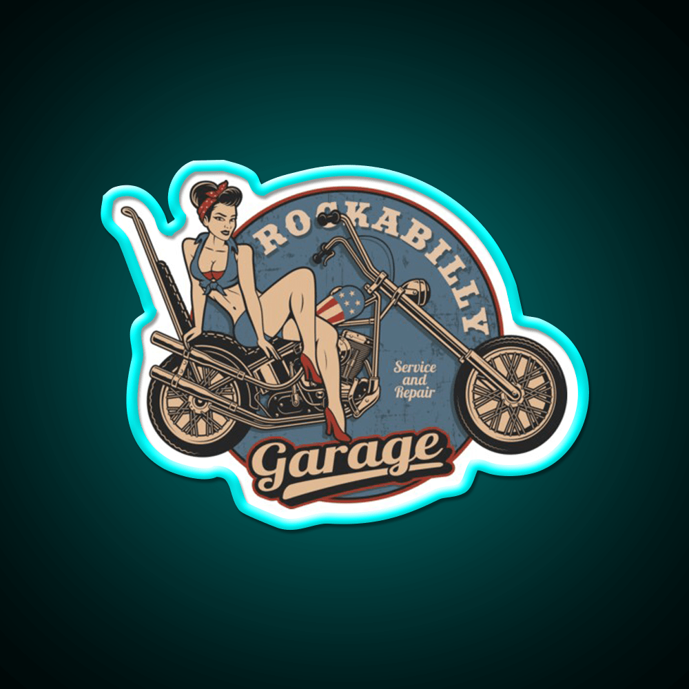 Vintage Girl On Bike Service Welcome Led Neon Sign Open Sign Rgb Color - Shineneon