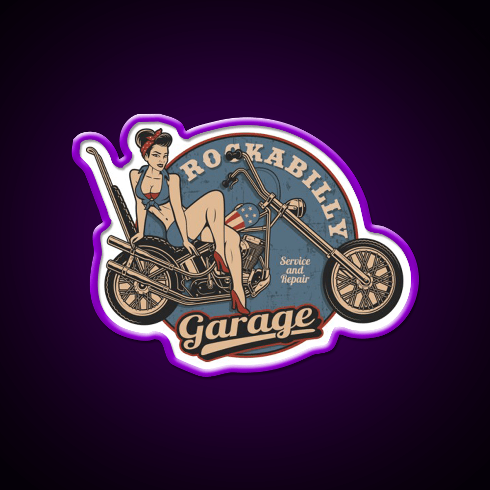 Vintage Girl On Bike Service Welcome Led Neon Sign Open Sign Rgb Color - Shineneon