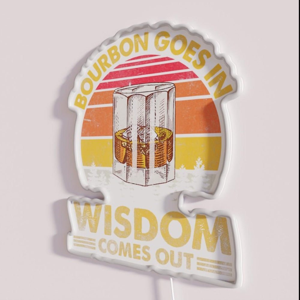 Vintage Goes In Wisdom Comes Out Drinking Lover Led Neon Sign - Shineneon