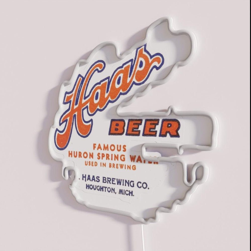 Vintage Haas Beer A Haas Brewing Haughton Rgb Led Neon Sign - Shineneon