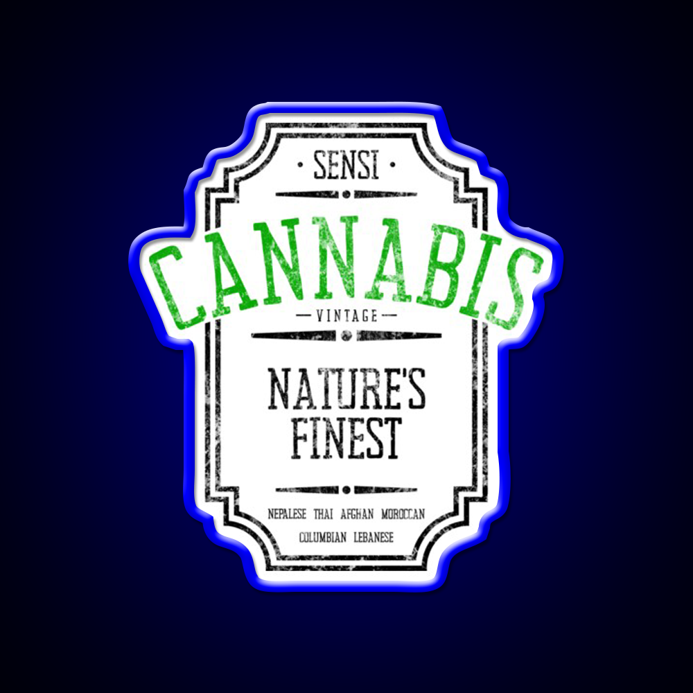 Vintage Hemp Inspired Green Leaf Led Neon Sign Rgb Color - LED neon sign view 5