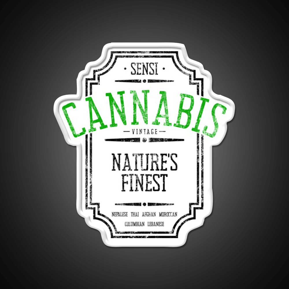 Vintage Hemp Inspired Green Leaf Led Neon Sign Rgb Color - Shineneon