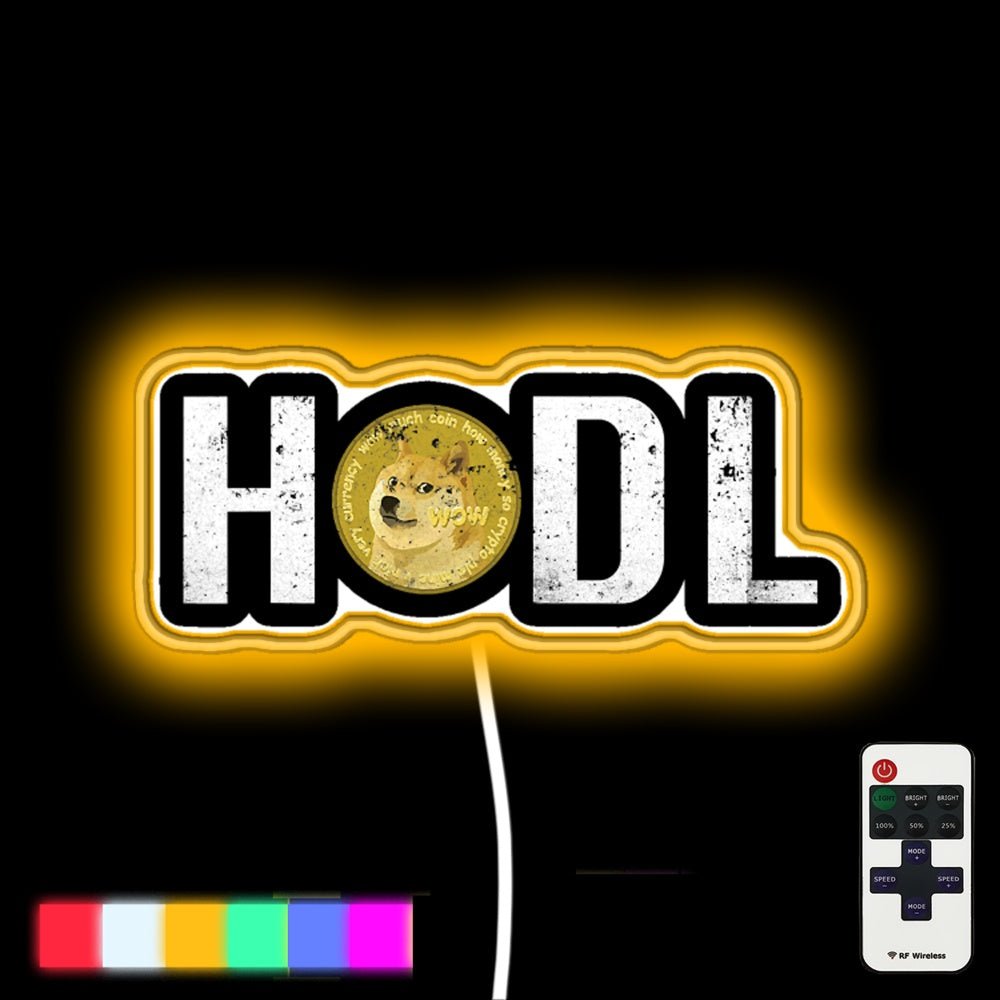 Vintage Hodl Dogecoin Crypto Led Neon Sign - Shineneon