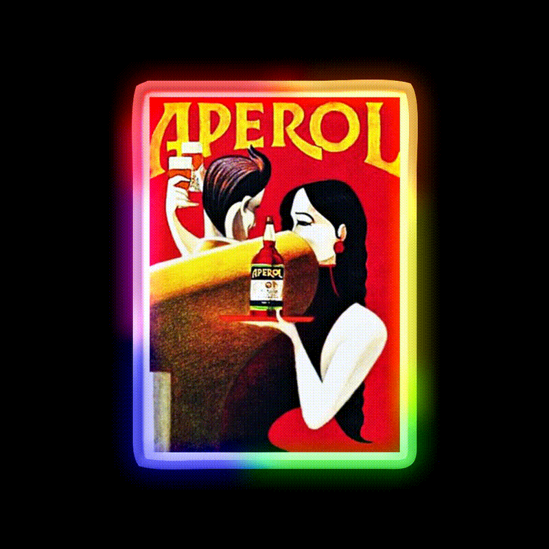 Vintage Italian Apero Aperitif Antico Whiskey Drink Bar Led Neon Sign Rgb Color