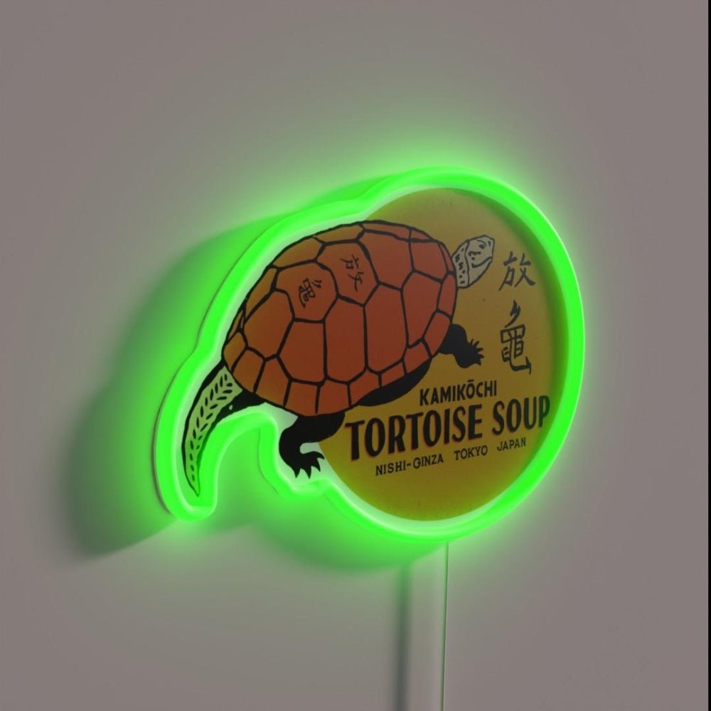 Vintage Japanese Tortoise Soup Rgb Led Neon Sign - Shineneon