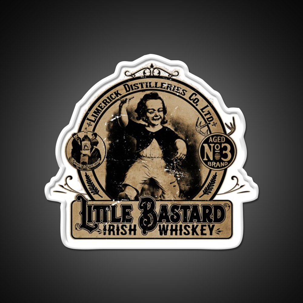 Vintage Little Bastard Irish Whiskey Drink Bar Led Neon Sign Rgb Color