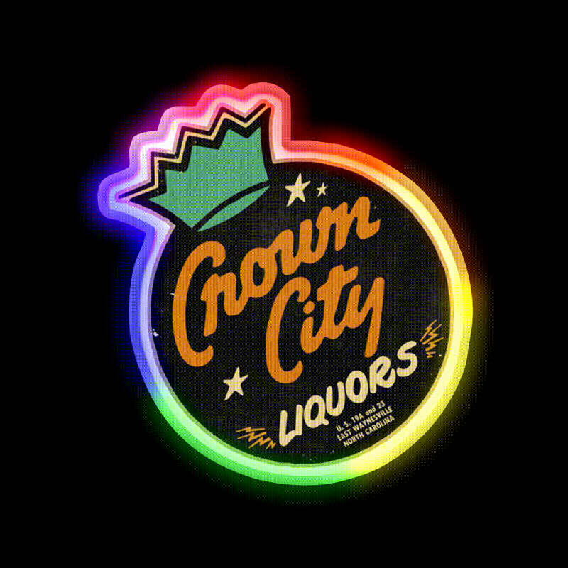 Vintage North Carolina Liquor Store Whiskey Drink Bar Led Neon Sign Rgb Color