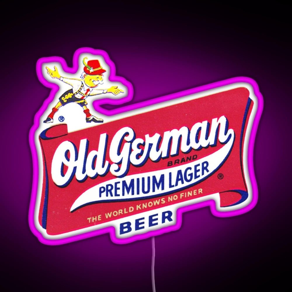 Vintage Old German Beer Logo Rgb Neon Sign - Shineneon