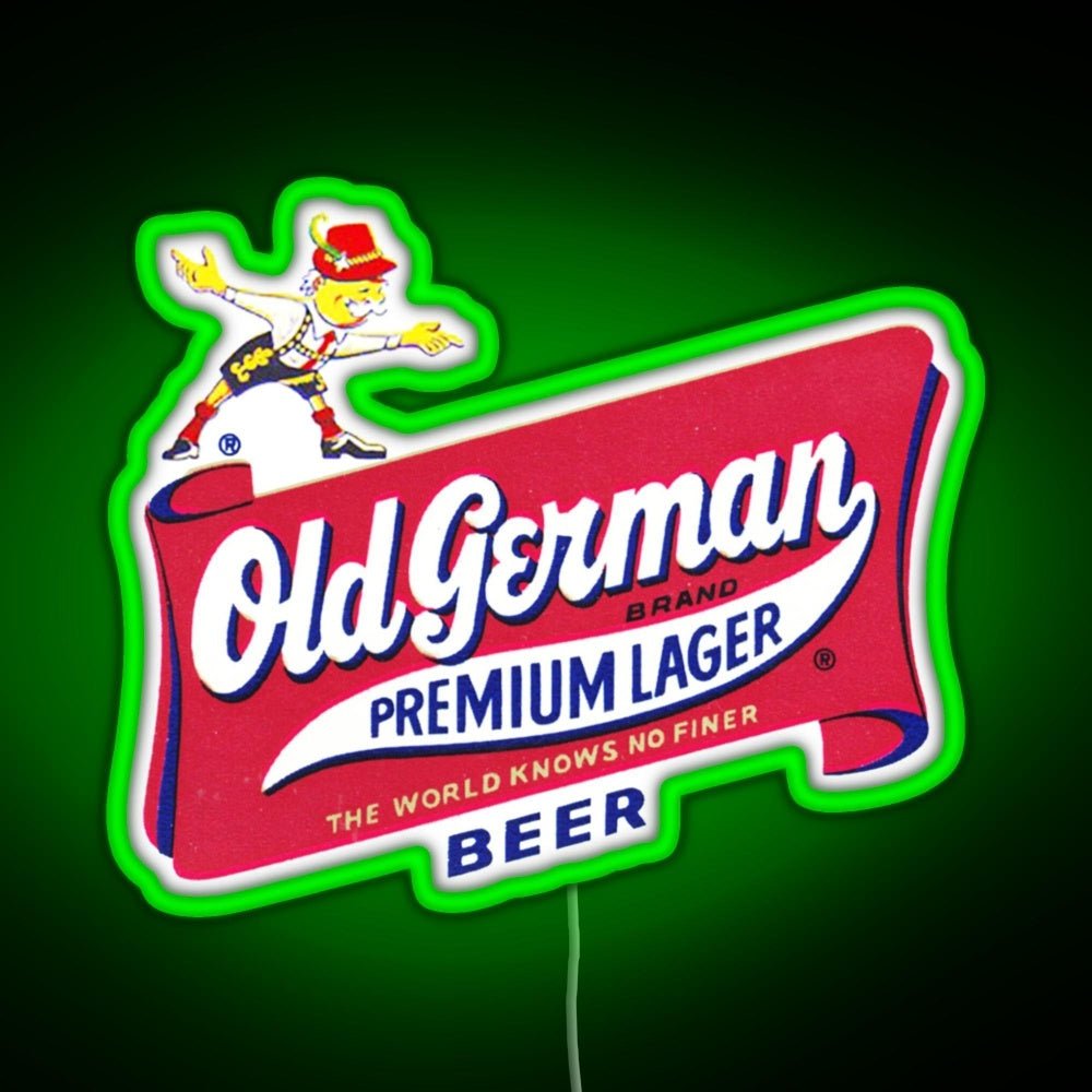 Vintage Old German Beer Logo Rgb Neon Sign - Shineneon