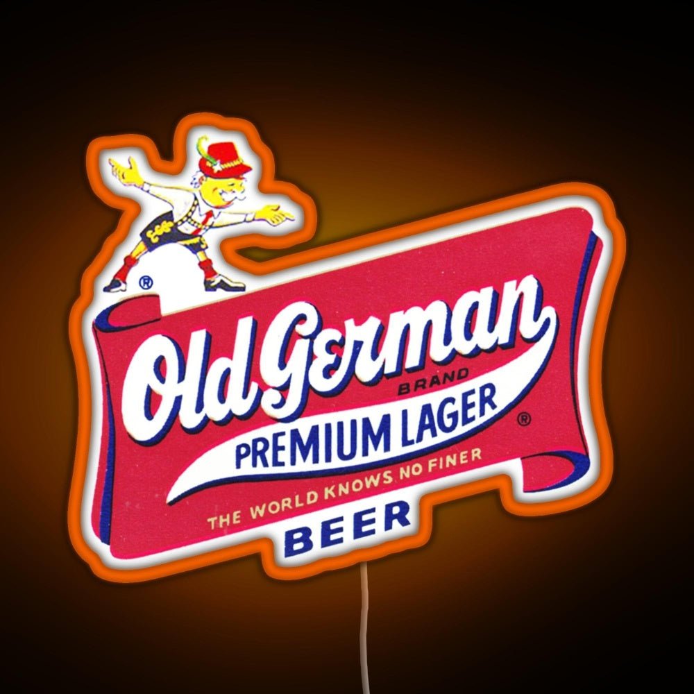 Vintage Old German Beer Logo Rgb Neon Sign - Shineneon