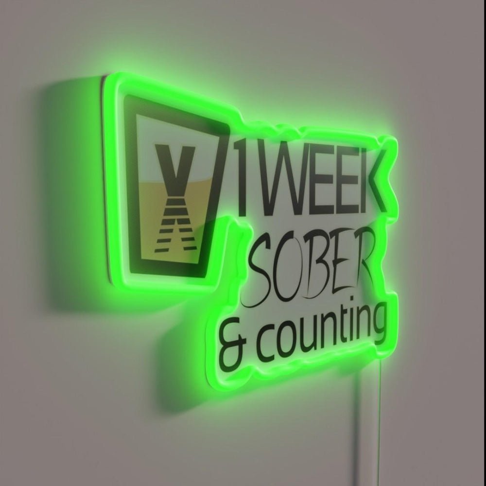 Vintage One Week Sober Sober Life Rgb Led Neon Sign - Shineneon