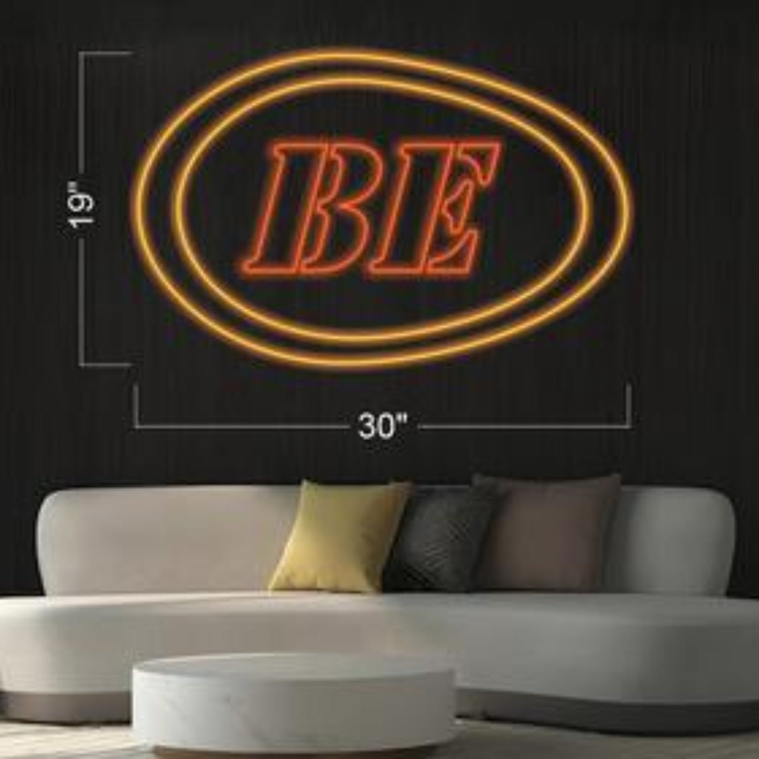 Vintage Orange-Red Be Led Neon Sign For Modern Living Room Decor | Shineneon