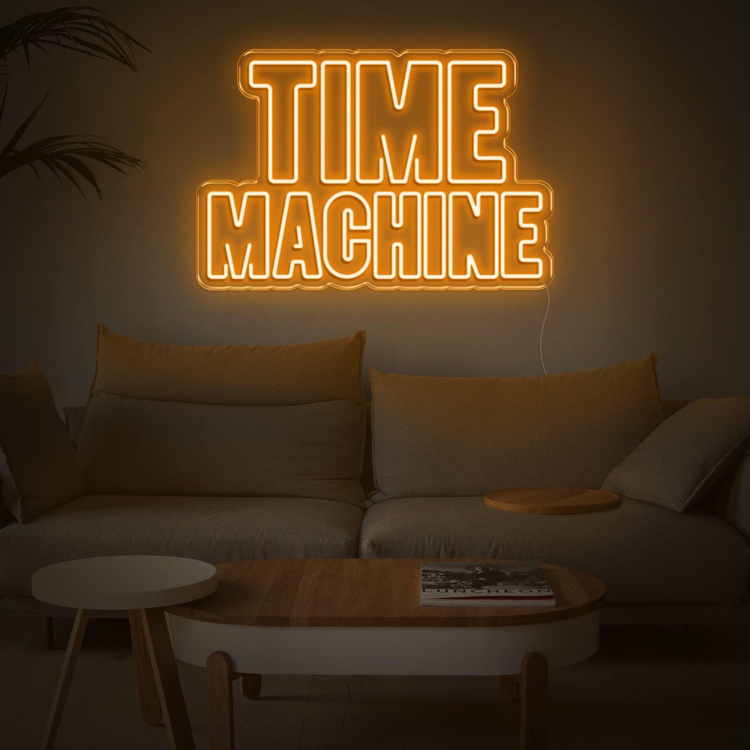 Vintage Orange Time Machine Led Neon Sign For Modern Home Decor | Shineneon