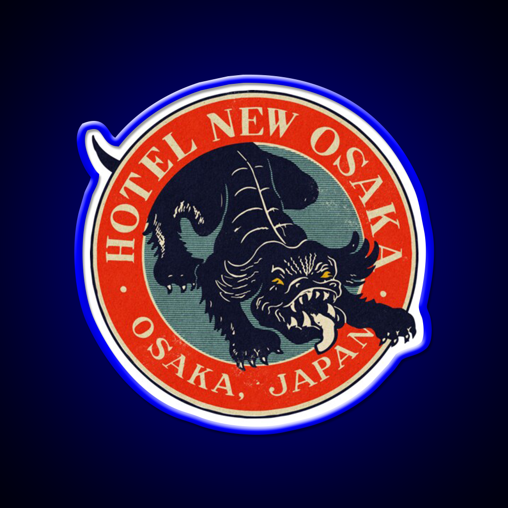 Vintage Osaka Japan Hotel Whiskey Drink Bar Led Neon Sign Rgb Color