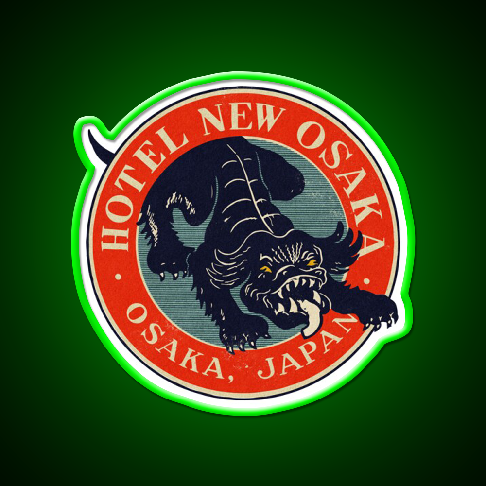 Vintage Osaka Japan Hotel Whiskey Drink Bar Led Neon Sign Rgb Color